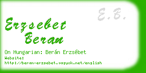 erzsebet beran business card