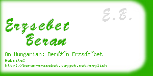 erzsebet beran business card